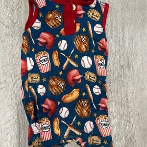 Baseball Themed Baby Romper